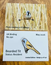 Image 1 of Bearded Tit - No.192 - UK Birding Pins