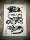 ‘MANEATERS’ A3 PRINT 