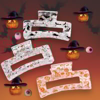 Image 1 of Spooky Translucent Hair Claw Trio