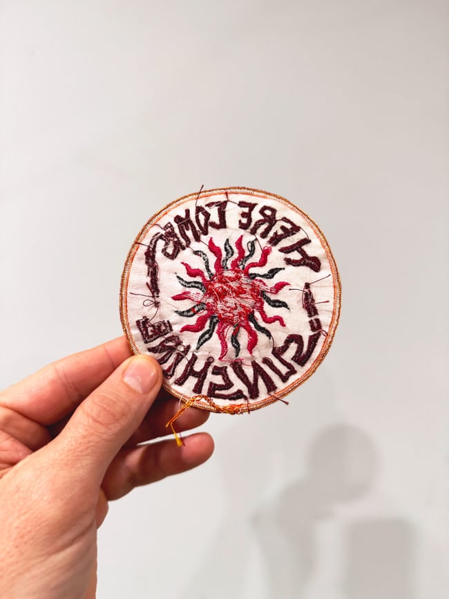 Grateful Dead 80s Here Comes Sinshine 4” Patch