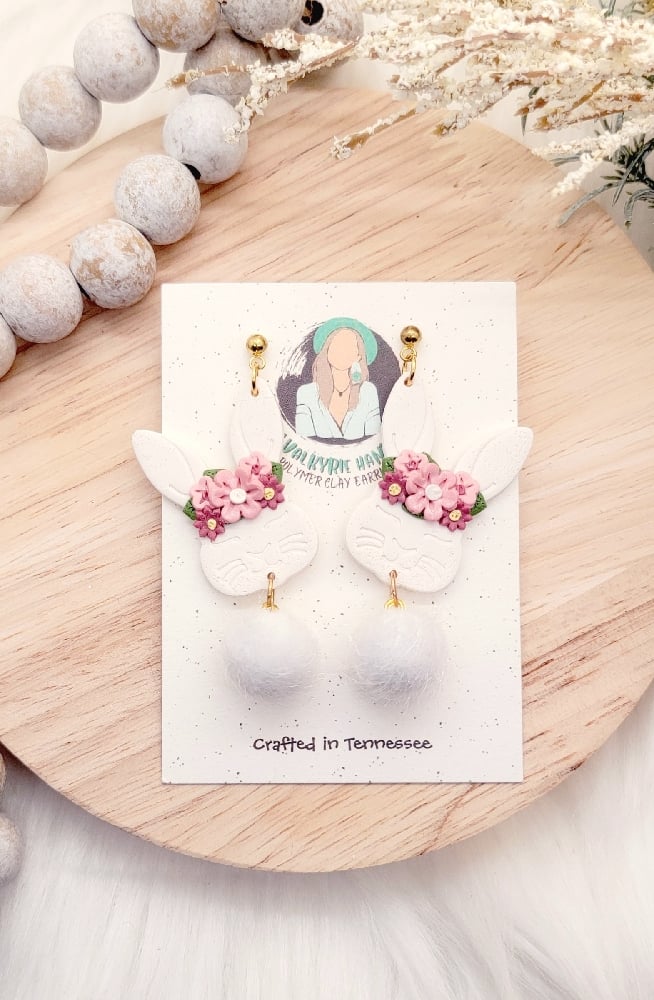 Image of Floral Bunny Dangles