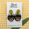 Tasmanian Devil Leaf Earrings