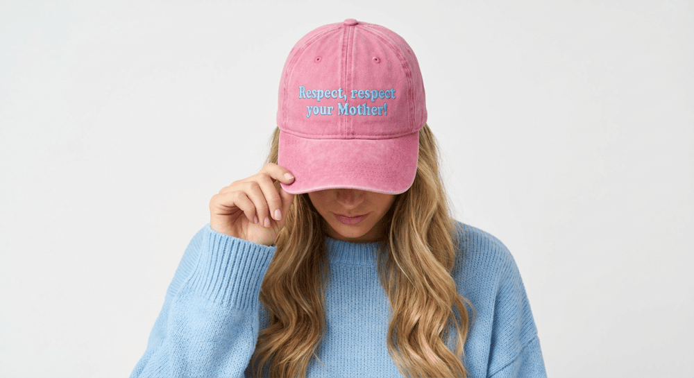 Image of Respect, respect your mother embroidered dad cap 