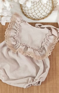 Image 2 of Boho photosession outfit | Giuseppina romper | age 12 months | beige