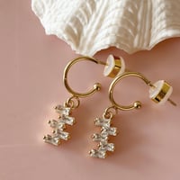 Image 7 of Ziggy Zaggy Blingy Half Hoops