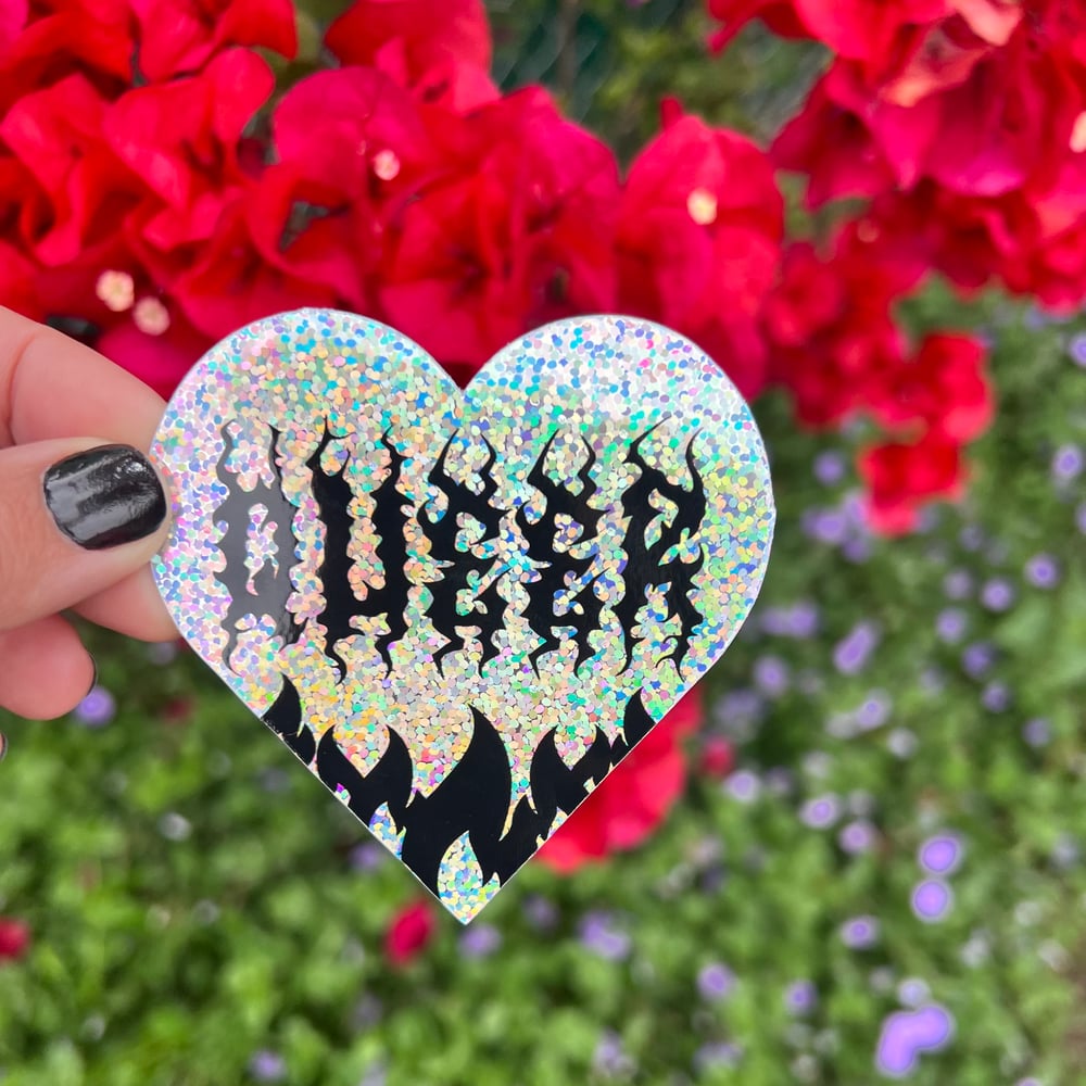 Queer Holographic Heart Sticker