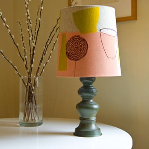 Image of Still Life: Tall Screen Printed and Embroidered Shade.