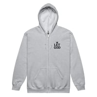 Image 3 of “LET GOD” Embroidered Zip Up Hoodie