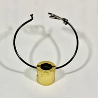 Image 3 of Black Bracelet with Polished Heart 