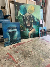 Image 5 of Painting / maleri / "Et øjeblik VIII" / 100x120 cm