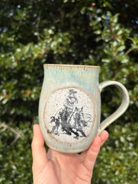 Image 6 of Turquoise lady cutter mug