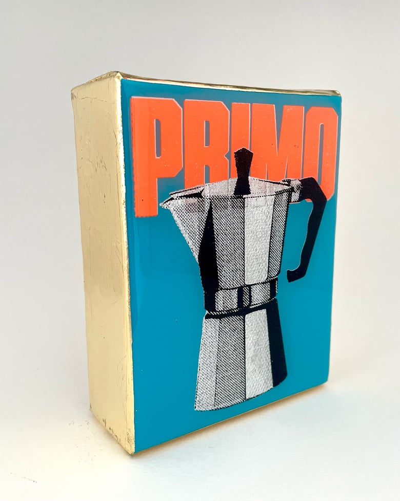 Image of Primo Cafeteria Aqua Blue/Hot Orange Silver leaf