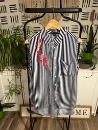 Image 1 of stripe with red flower too