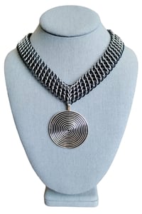 Image 1 of Hypnotic Spiral GSG Necklace