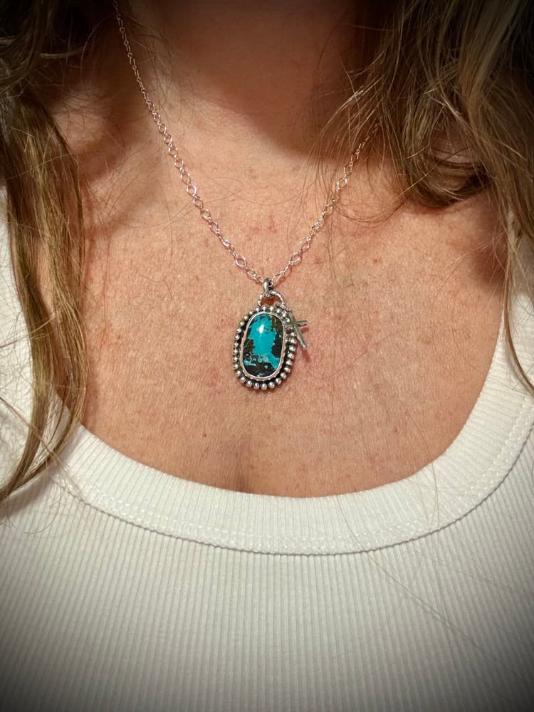 Image of Dainty Blackjack & Cross Necklace (2) 🩵