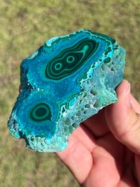 Image 1 of Malachite & Chrysocolla Polished Slab | Congo #3001