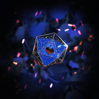 Image 2 of DnD Dice Enamel Pin Sparkle