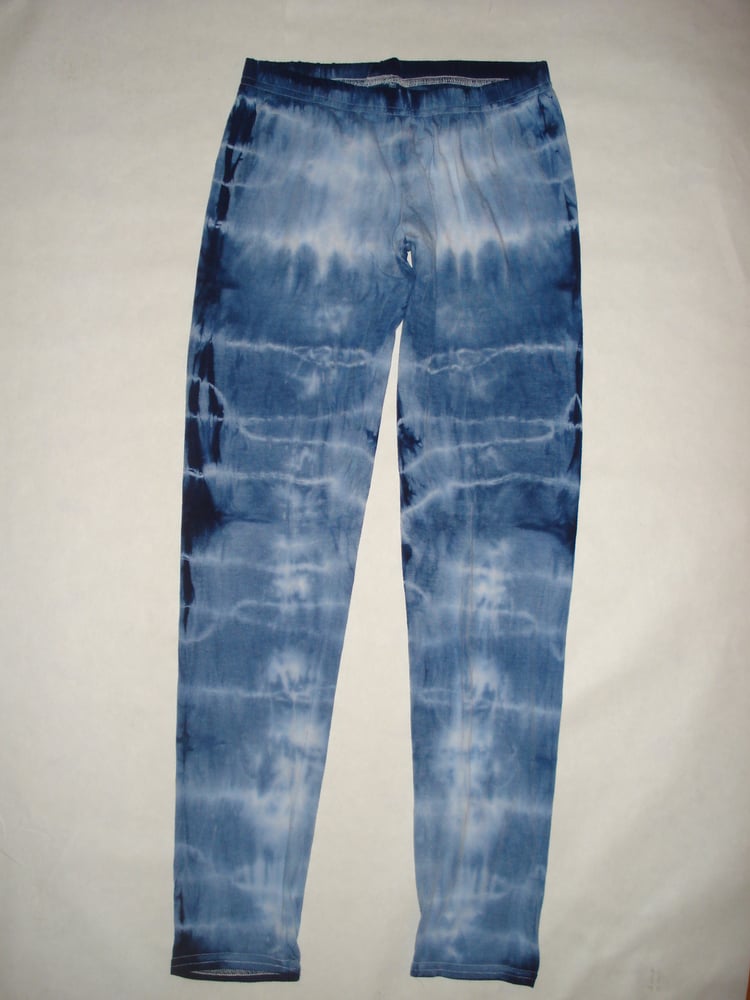 Image of tie-dye cotton blend leggings