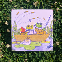 Frog & Toad Dream Boat Art Print