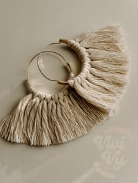 Image 1 of RTS Macrame Fringe Earrings -#1