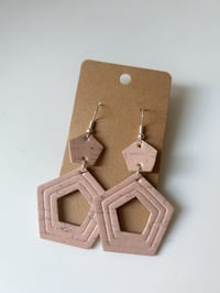 Embossed geometric earrings
