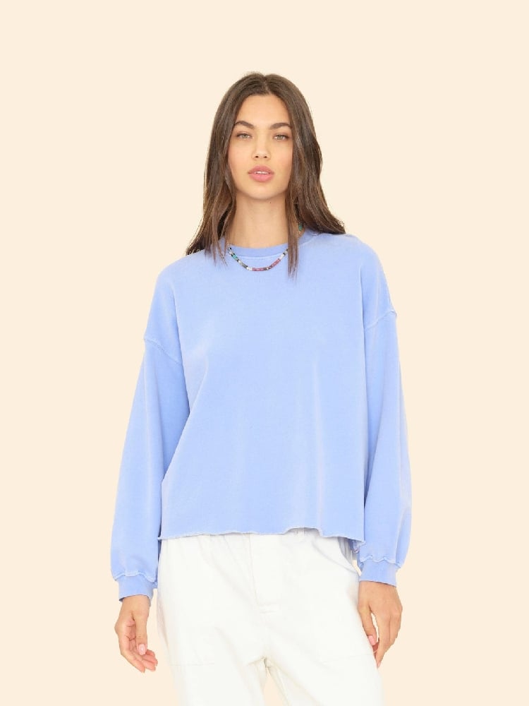 Image of XIRENA HONOR SWEATSHIRT BLUE AGATE
