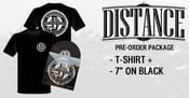 Image of Distance - Half Of What You See 7" (Black) and shirt