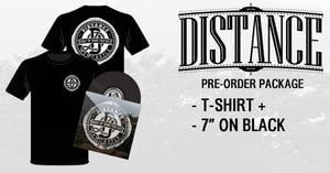 Image of Distance - Half Of What You See 7" (Black) and shirt
