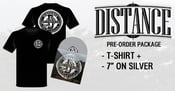 Image of Distance - Half Of What You See 7" (Silver) and shirt