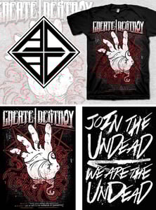 Image of Create|Destroy "...And the Sea Shall Give Up its Dead" t-shirt