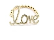 Image of Gold Crystal "Love" Bracelet 