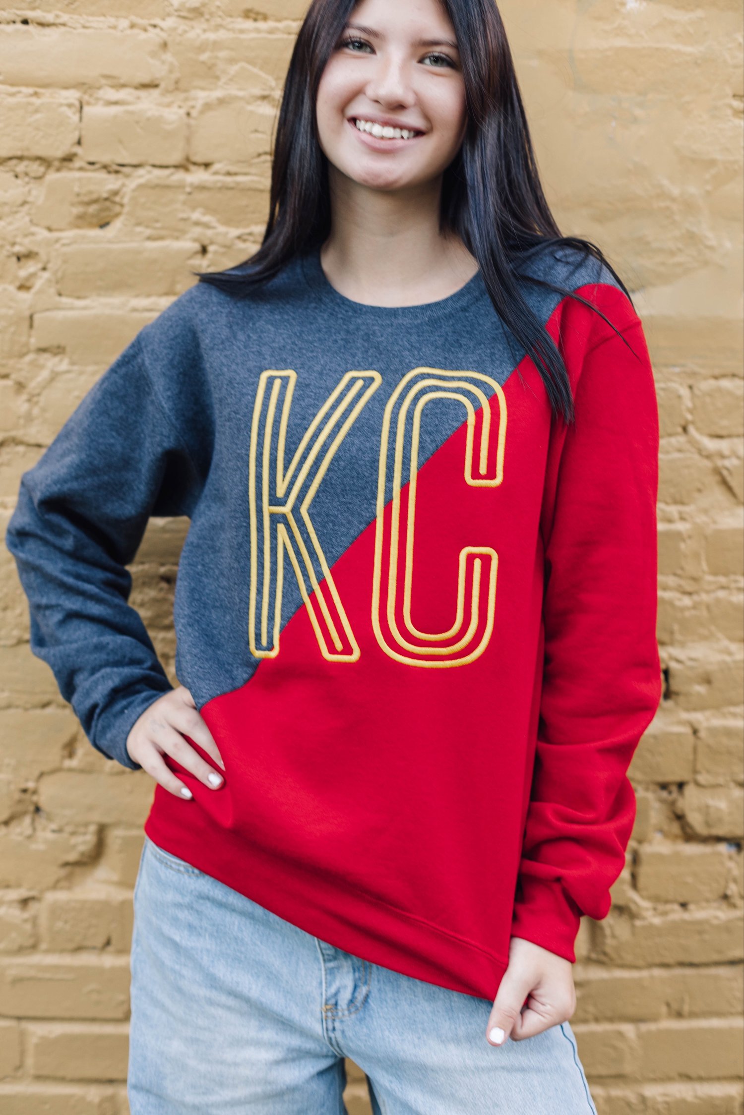 Image of KC KINGDOM RED/GREY/GOLD COLORBLOCK