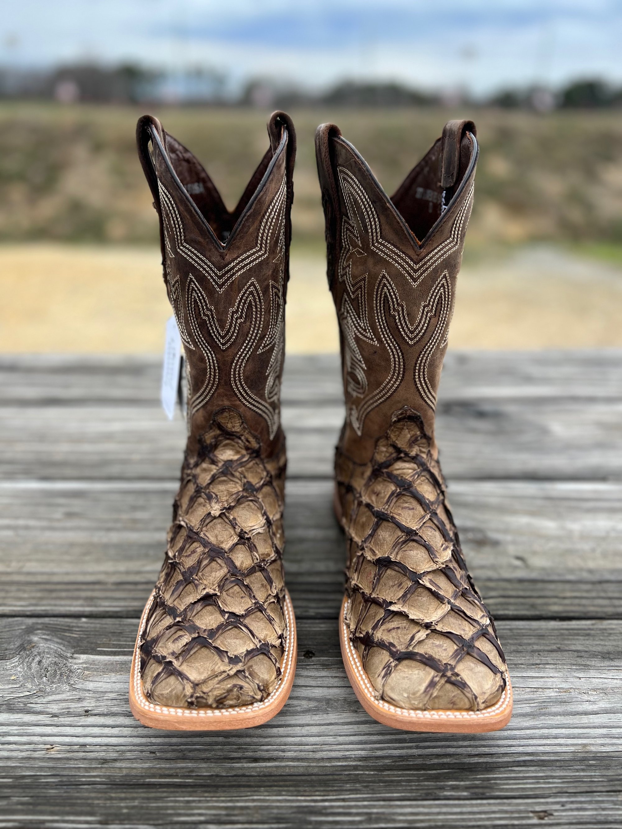 Men’s Big Bass Charuto Fish Scale Boots | El Zacatecas Western Wear