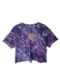 Image 2 of M Crop Tee in Purple Haze Geode Ice Dye