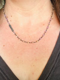 Image 3 of ametrine necklace with Shakespeare quote pendant by peaces of indigo