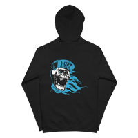Image 4 of Blue Skull Unisex Zip Up Hoodie