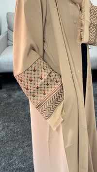 Image 3 of Nude Keffiyeh Inspired Abaya