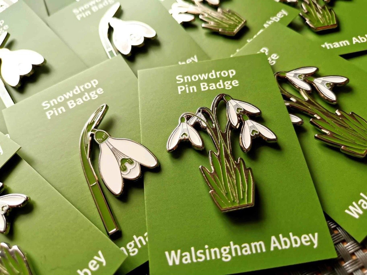 Snowdrop - Walsingham Abbey Pin Badges | UK Birding Pins