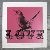 Image of Metallic Pink Lovebird (unframed)