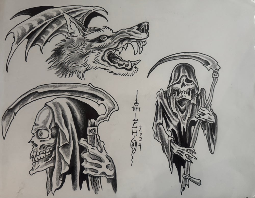 Image of Tim Lehi “Reapers & Wolves #134” Original Art