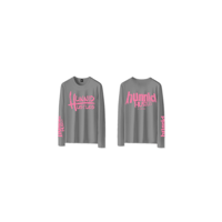 Hunnid Hustles Longsleeve Shirt (Grey n Pink)