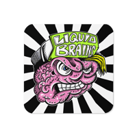 Liquid Brains - Brain Head Blonde Cork-back coaster