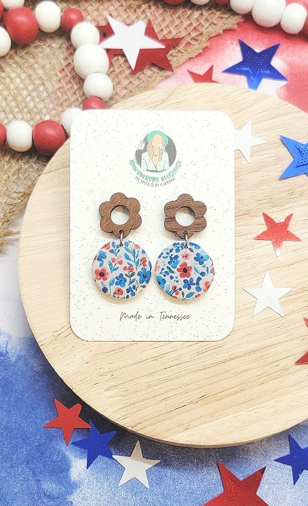 Image of Freedom Floral Dangles