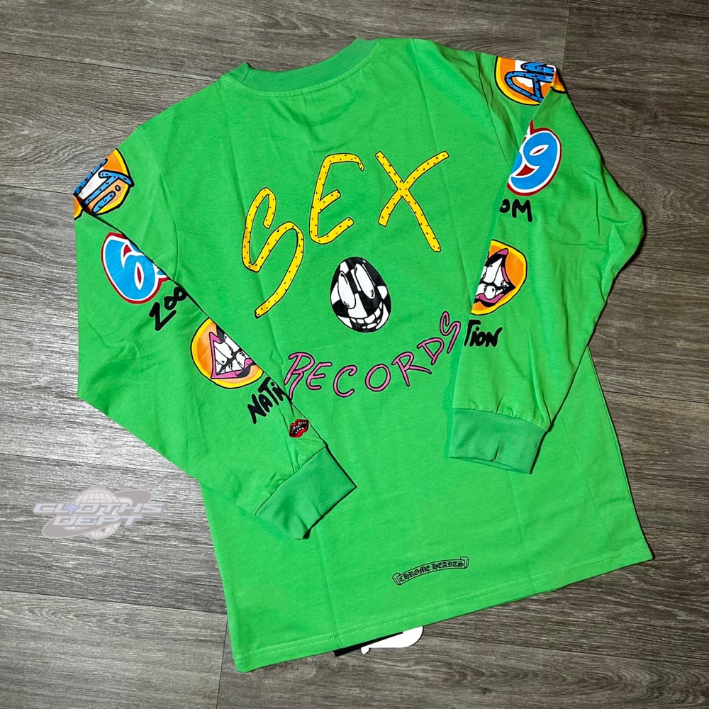 Image of Chrome Hrts Green Long Sleeve Shirt