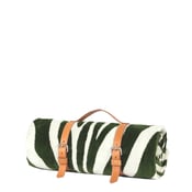 Image of Foliage Green Zebra Hide Beach Towel - Classic Strap