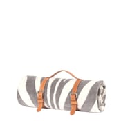 Image of Grey Zebra Hide Beach Towel - Classic Strap