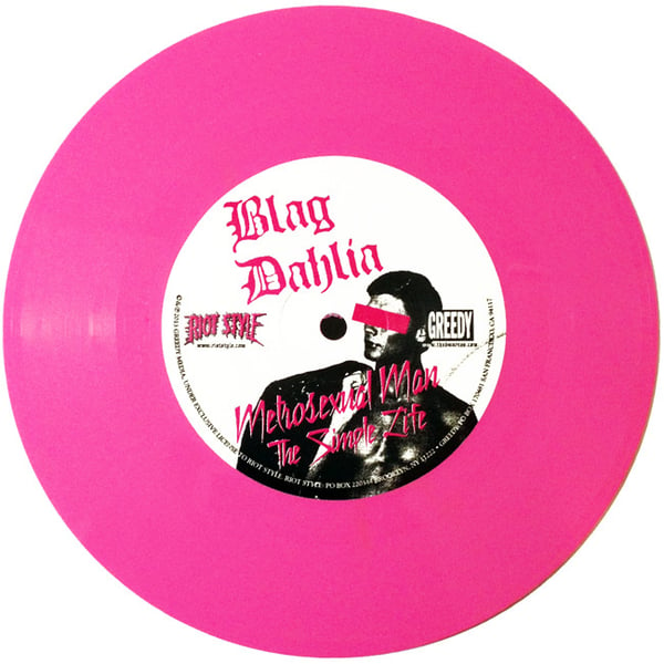 Image of Blag Dahlia (The Dwarves) - Metrosexual Man 7" (Pink Vinyl)