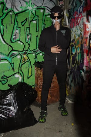Image of “DEMOND FACE” FULL ZIP HOODIE(GREEN)
