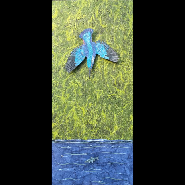 King Fisher Paper Sculpture