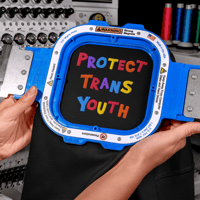 Image 5 of PROTECT TRANS YOUTH  - Embroidered Hoodie (multi coloured)